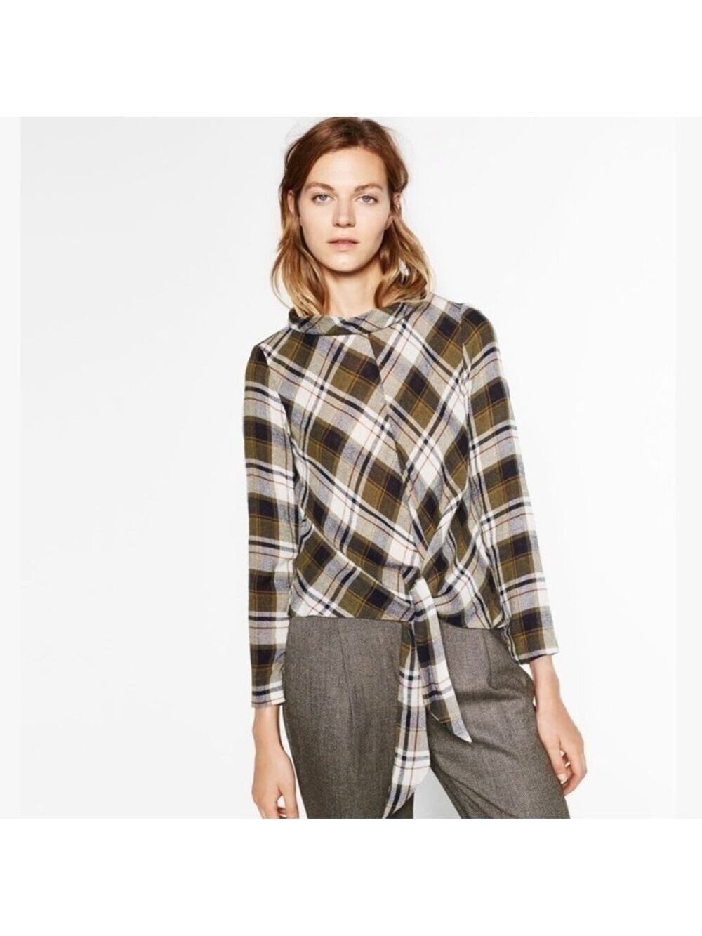 ZARA Checked/ Plaid Wool Shirt